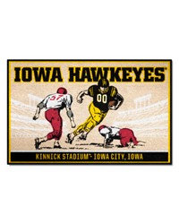 Iowa Hawkeyes Starter Mat Accent Rug  19in. x 30in. Ticket Stub Starter Mat Tan by   