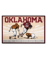 Oklahoma Sooners Starter Mat Accent Rug  19in. x 30in. Ticket Stub Starter Mat Tan by   