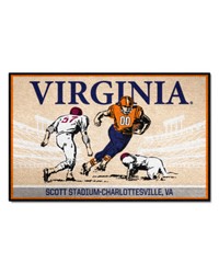 Virginia Cavaliers Starter Mat Accent Rug  19in. x 30in. Ticket Stub Starter Mat Tan by   