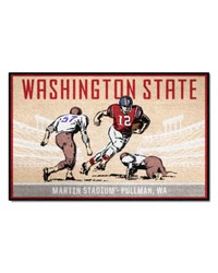 Washington State Cougars Starter Mat Accent Rug  19in. x 30in. Ticket Stub Starter Mat Tan by   