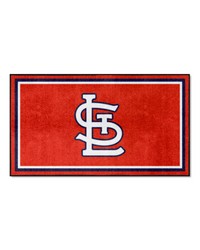 St. Louis Cardinals 3ft. x 5ft. Plush Area Rug Red by   