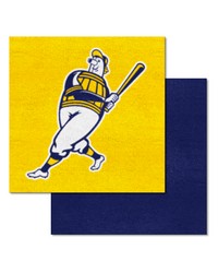 Milwaukee Brewers  in Barrell Man in  Team Carpet Tiles  45 Sq Ft. Blue by   