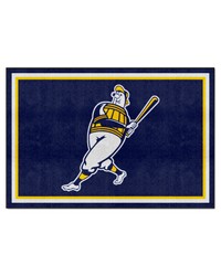 Milwaukee Brewers 5ft. x 8 ft. Plush Area Rug Navy by   