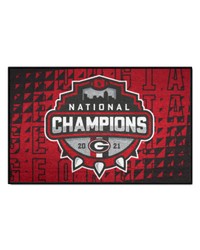 Georgia Bulldogs Starter Mat Accent Rug  19in. x 30in. 202122 National Champions Red by   