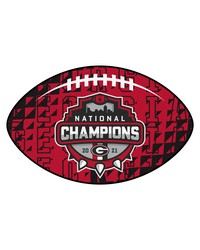 Georgia Bulldogs Football Rug  20.5in. x 32.5in. 202122 National Champions Red by   