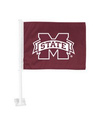 Mississippi State Bulldogs Car Flag Large 1pc 11 in  x 14 in  Maroon by   
