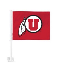 Utah Utes Car Flag Large 1pc 11 in  x 14 in  Red by   