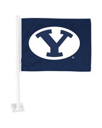 BYU Cougars Car Flag Large 1pc 11 in  x 14 in  Navy by   
