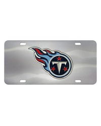 Tennessee Titans 3D Stainless Steel License Plate Stainless Steel by   