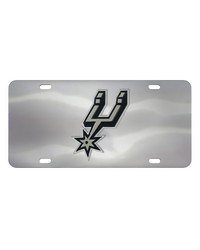 San Antonio Spurs 3D Stainless Steel License Plate Stainless Steel by   