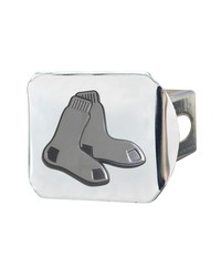 Boston Red Sox Chrome Metal Hitch Cover with Chrome Metal 3D Emblem Chrome by   
