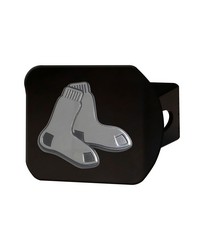 Boston Red Sox Black Metal Hitch Cover with Metal Chrome 3D Emblem Black by   