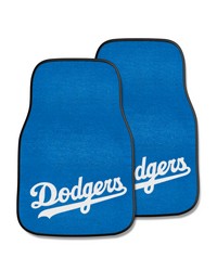 Los Angeles Dodgers Front Carpet Car Mat Set  2 Pieces Blue by   