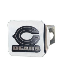 Chicago Bears Chrome Metal Hitch Cover with Chrome Metal 3D Emblem Chrome by   