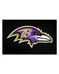 Baltimore Ravens Starter Mat Accent Rug  19in. x 30in. Black by   