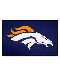 Denver Broncos Starter Mat Accent Rug  19in. x 30in. Navy by   