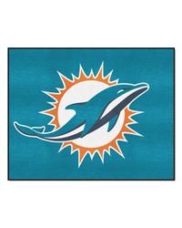 Miami Dolphins AllStar Rug  34 in. x 42.5 in. Aqua by   