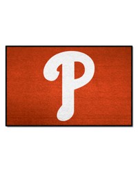 Philadelphia Phillies Starter Mat Accent Rug  19in. x 30in. Red by   