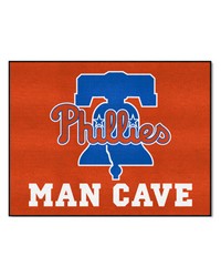 Philadelphia Phillies Man Cave AllStar Rug  34 in. x 42.5 in. Red by   