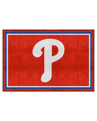 Philadelphia Phillies 5ft. x 8 ft. Plush Area Rug Red by   