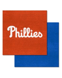 Philadelphia Phillies Team Carpet Tiles  45 Sq Ft. Red by   