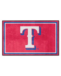 Texas Rangers 4ft. x 6ft. Plush Area Rug Red by   