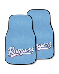Texas Rangers Front Carpet Car Mat Set  2 Pieces Blue by   