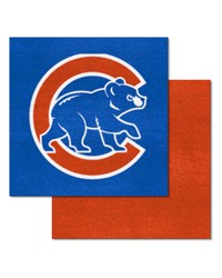 Chicago Cubs  in C Bear in  Alternate Logo Team Carpet Tiles  45 Sq Ft. Blue by   