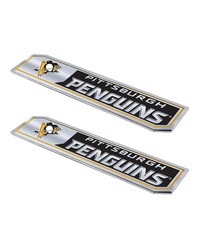 Pittsburgh Penguins 2 Piece Heavy Duty Aluminum Embossed Truck Emblem Set by   