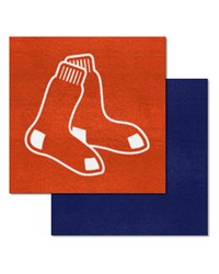 Boston Red Sox  in Socks in  Logo Team Carpet Tiles  45 Sq Ft. Navy by   