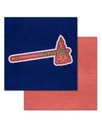 Atlanta Braves  in Braves in  Logo Team Carpet Tiles  45 Sq Ft. Navy by   