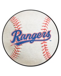 Texas Rangers Baseball Rug  27in. Diameter White by   