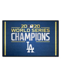 Los Angeles Dodgers 2020 MLB World Series Champions Starter Mat Accent Rug  19in. x 30in. Blue by   