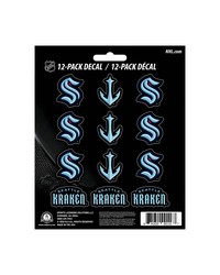 Seattle Kraken 12 Count Mini Decal Sticker Pack Teal Black by   