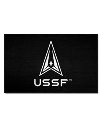 U.S. Space Force Starter Mat Accent Rug  19in. x 30in. Black by   