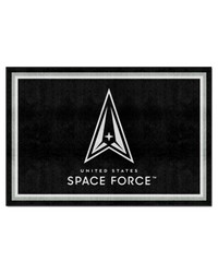 U.S. Space Force 5ft. x 8 ft. Plush Area Rug Black by   