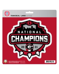 Georgia Bulldogs Large Decal Sticker 202122 National Champions Red by   
