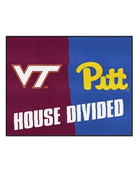 House Divided  Virginia Tech   Pittsburg House Divided House Divided Rug  34 in. x 42.5 in. Multi by   