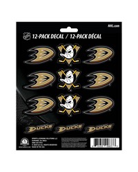 Anaheim Ducks 12 Count Mini Decal Sticker Pack Gold Black by   