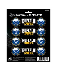 Buffalo Sabres 12 Count Mini Decal Sticker Pack Blue Black by   