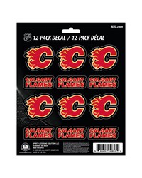 Calgary Flames 12 Count Mini Decal Sticker Pack Red Black by   