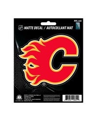 Calgary Flames Matte Decal Sticker Red by   