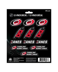 Carolina Hurricanes 12 Count Mini Decal Sticker Pack Red Black by   