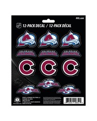 Colorado Avalanche 12 Count Mini Decal Sticker Pack Red Black by   