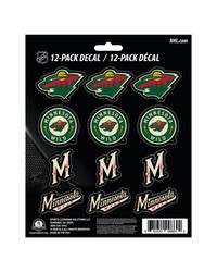 Minnesota Wild 12 Count Mini Decal Sticker Pack Green Black by   