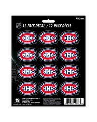 Montreal Canadiens 12 Count Mini Decal Sticker Pack Red Black by   