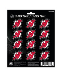 New Jersey Devils 12 Count Mini Decal Sticker Pack Red Black by   