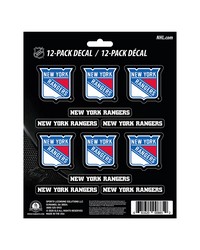 New York Rangers 12 Count Mini Decal Sticker Pack Blue Black by   