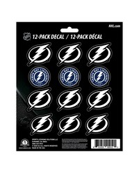 Tampa Bay Lightning 12 Count Mini Decal Sticker Pack White Black by   