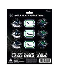 Vancouver Canucks 12 Count Mini Decal Sticker Pack White Black by   